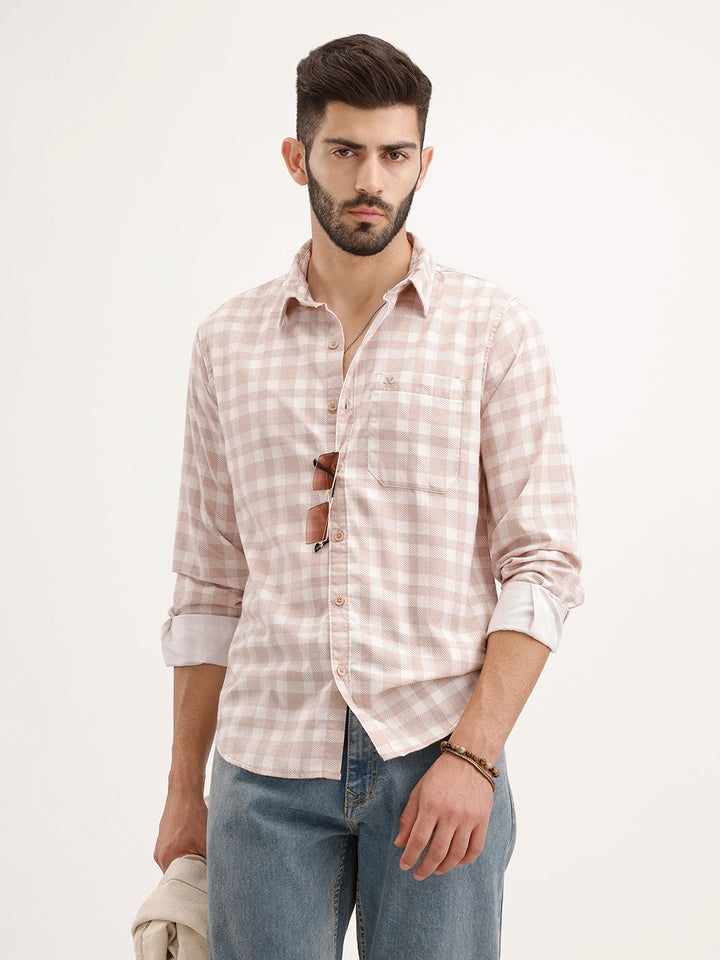 Classic Regular Fit Striped Shirt | Pink