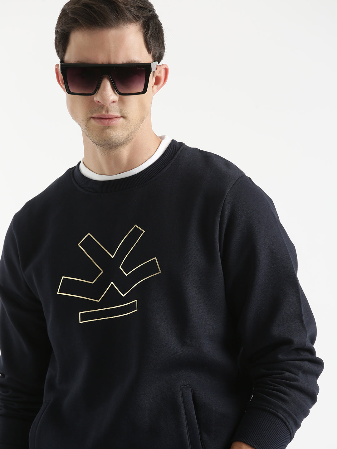 Wrogn Print Pullover Sweatshirt