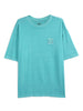 Aqua Crew Neck Patch T-Shirt