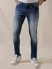 Acid Washed Tapered Fit Jeans