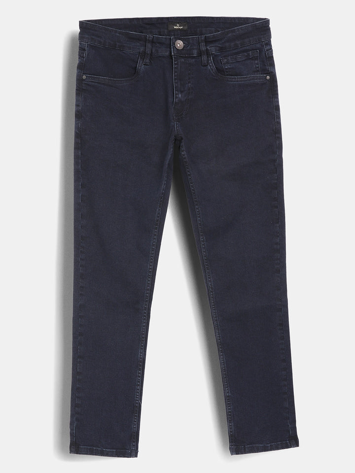 Solid Slim Fit Denim Jeans | Dark Blue