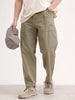 Loose Fit Cut & Sew Trouser | Olive