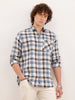 Slim Fit Textured Shirt  | Blue