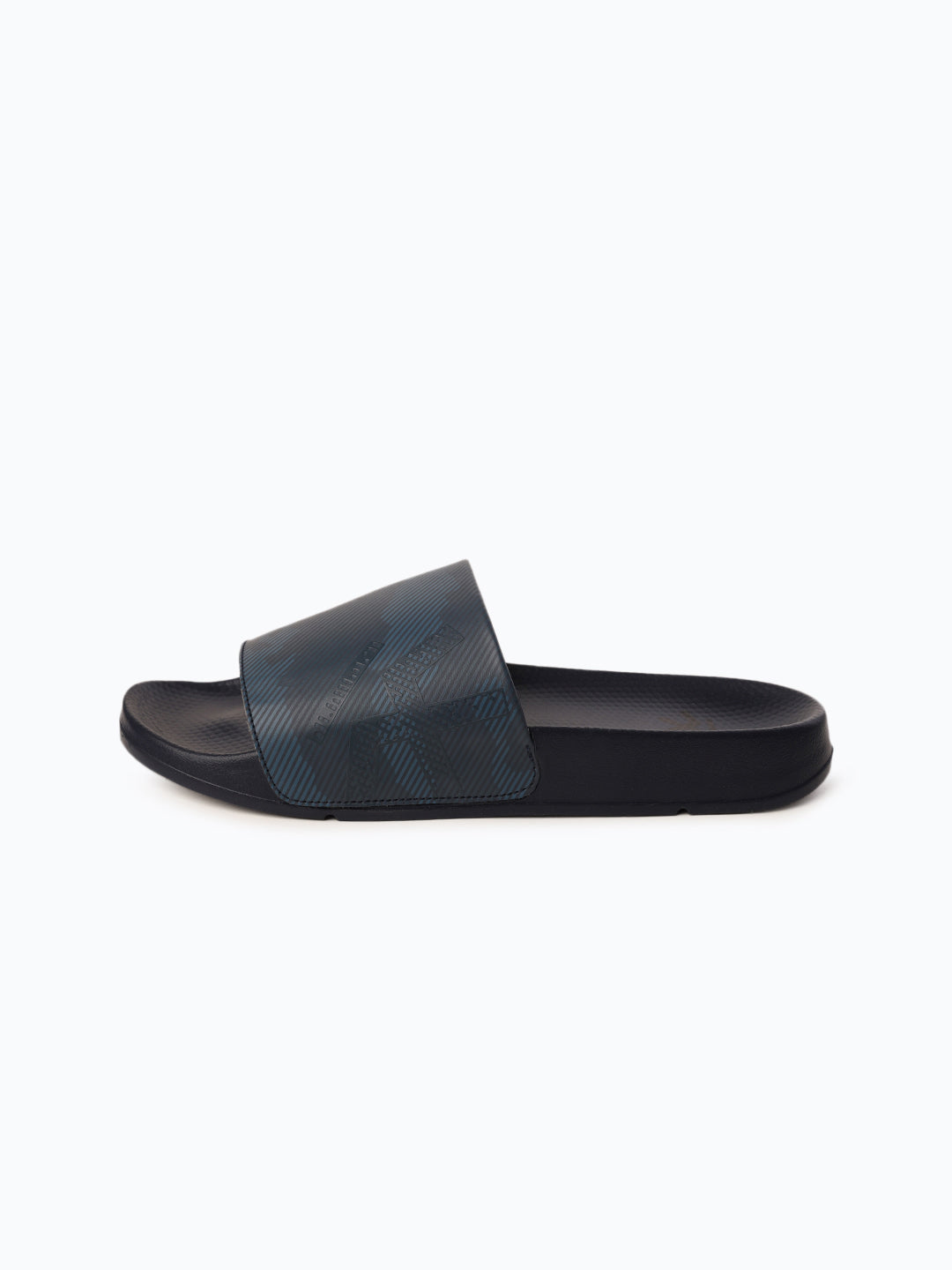 Navy Glitch Casual Sliders