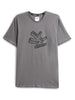 Charcoal Grey Chest Printed T-Shirt