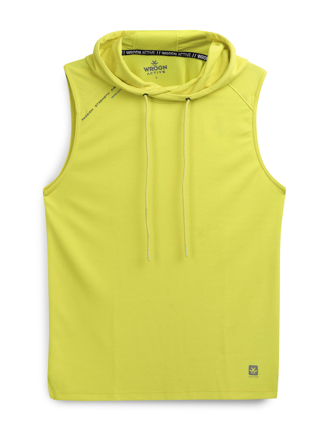 Knitted Lime Hooded T-Shirt