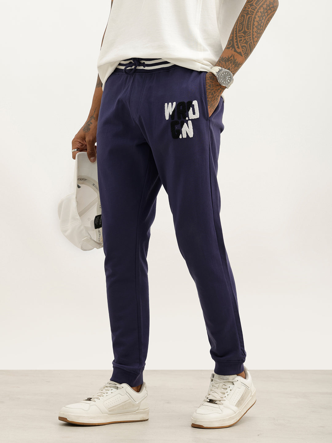 Classic Placement Patch Detail Jogger | Blue