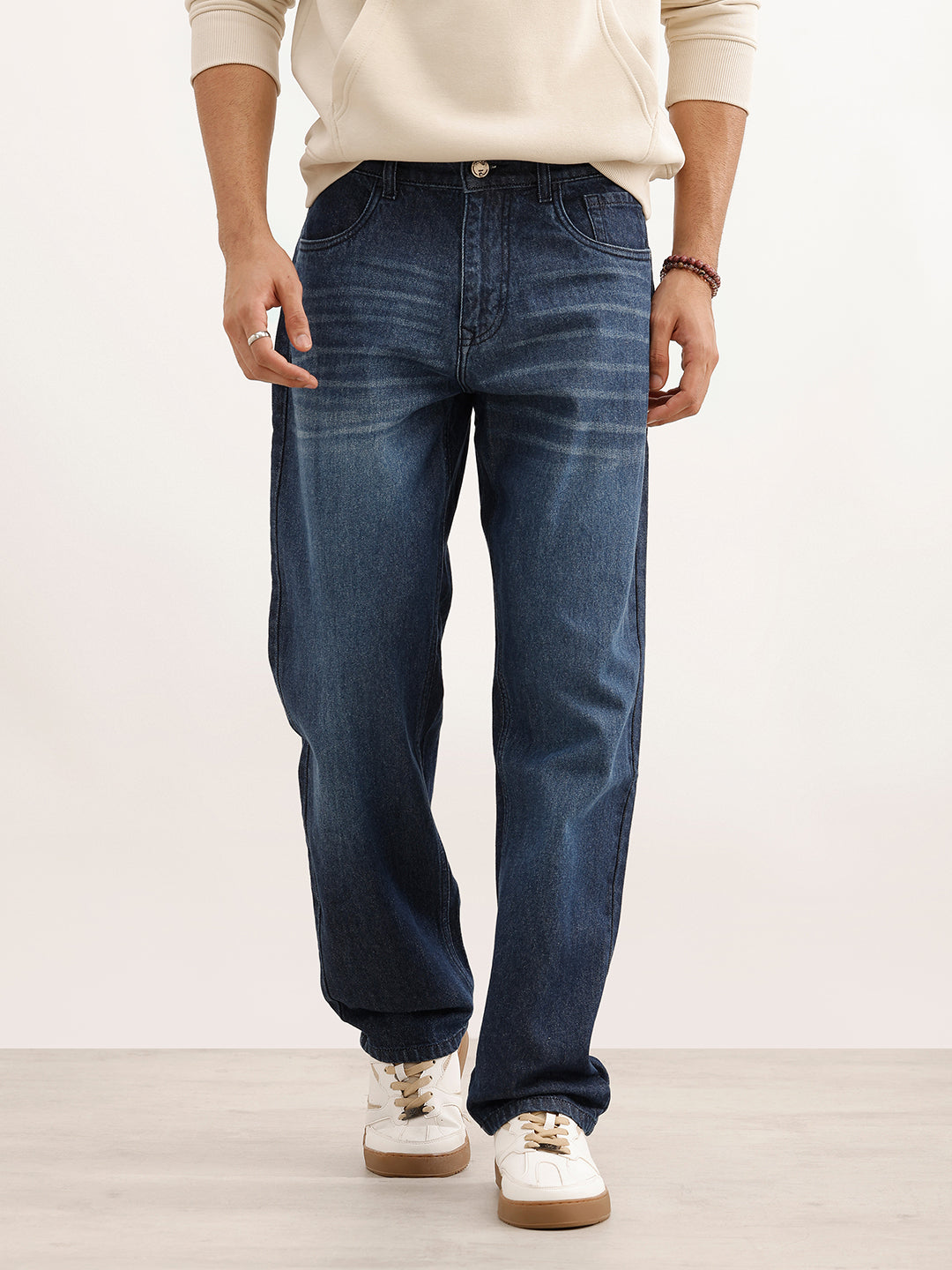 Washed Anti Fit Denim Jeans | Blue