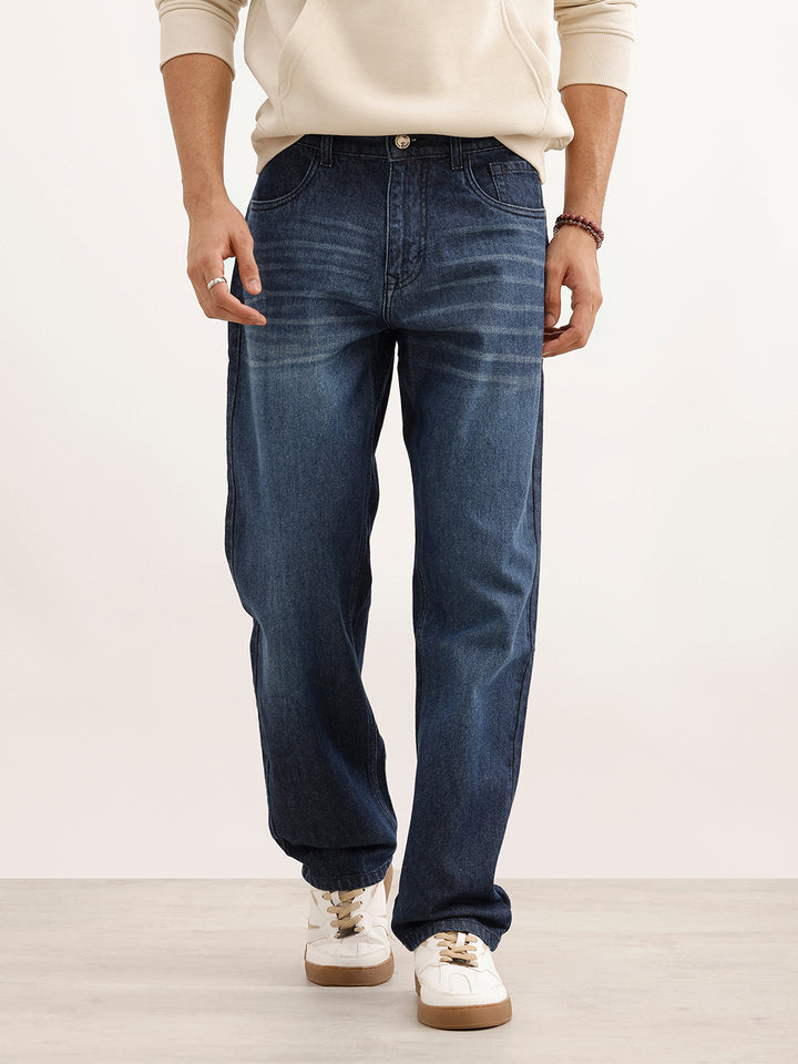 Washed Anti Fit Denim Jeans | Blue