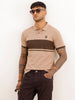 Regular Fit Placement Printed Polo T-Shirt | Brown
