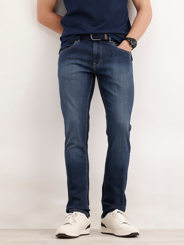 Solid Slim Fit Denim Jeans  | Blue