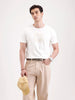Classic Half Sleeve Printed T-Shirt   |  Off White