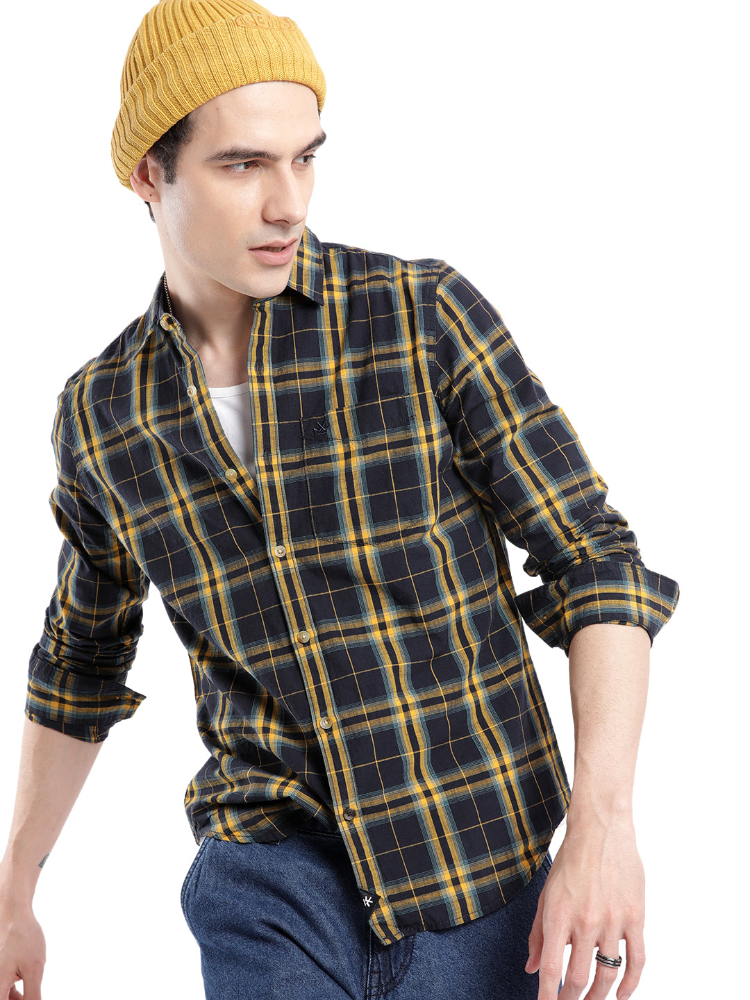 Elite Navy Checkered Shirt