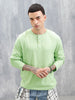 Wrogn Classic Henley T-Shirt For Men's | Green