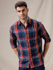 Basic Checks Navy Blue Shirt