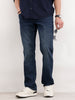 Faded Straight Fit Denim Jeans | Blue