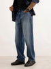 Loose Fit Faded Denim Jeans | Blue