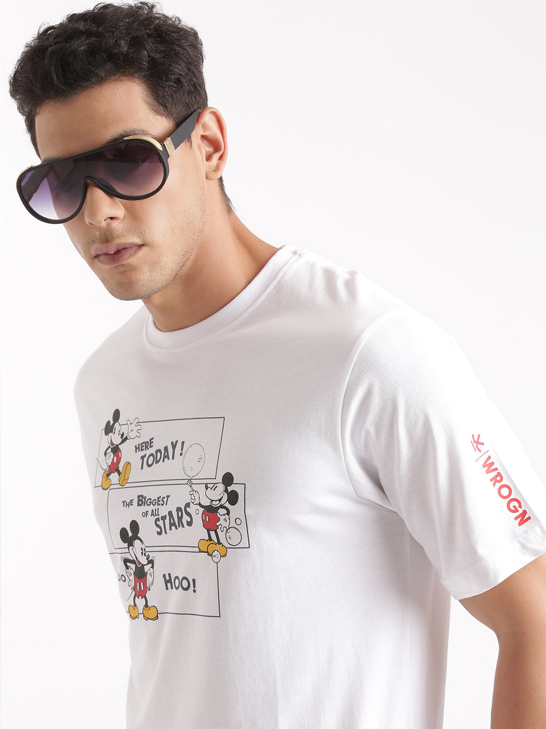 Mickey Here Today Printed T-Shirt