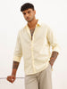 Solid Slim Fit Full Sleeve Shirt | Yellow