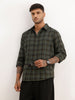 Slim Fit Checkered Shirt | Olive | WSH02FSSL0072S