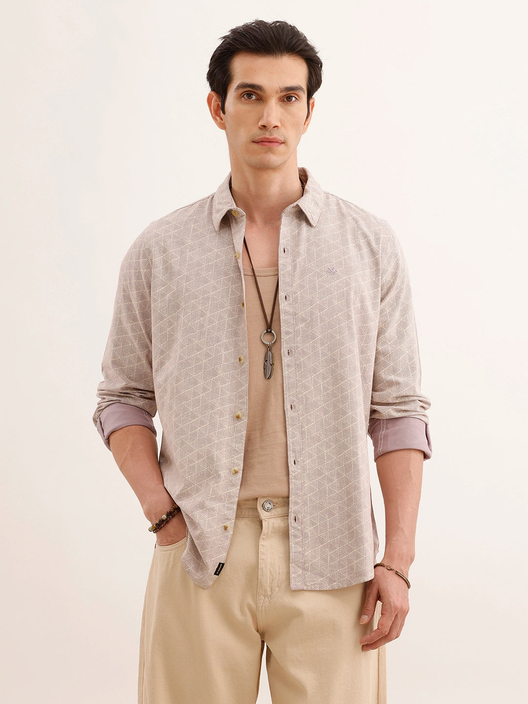 Regular Fit AOP Shirt | Purple