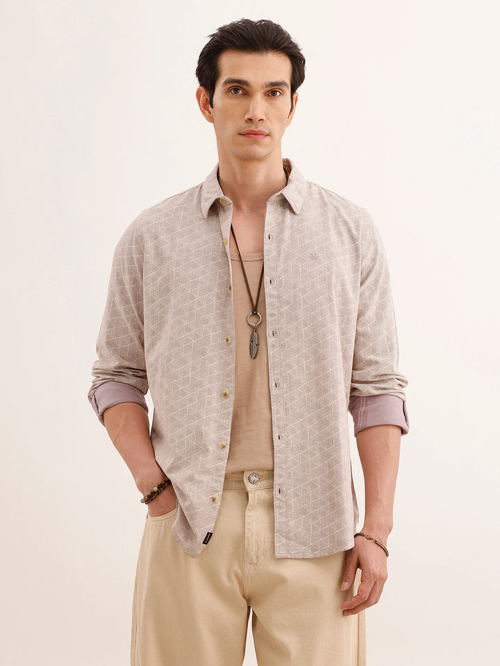 Regular Fit AOP Shirt | Purple