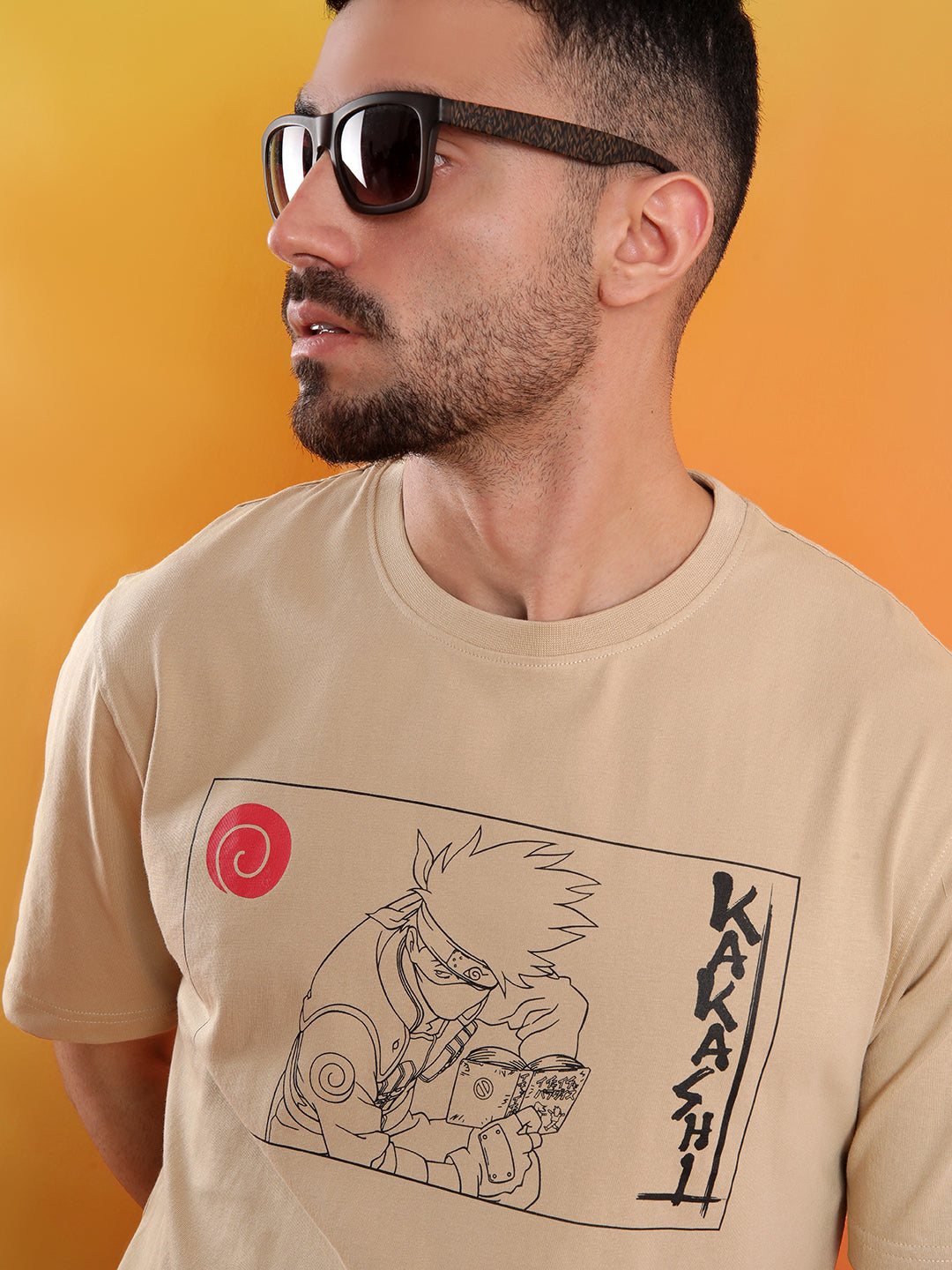 Kakashi Sensei Beige Naruto T-Shirt