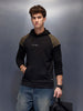 Casual Cut & Sew Hoodie  | Black