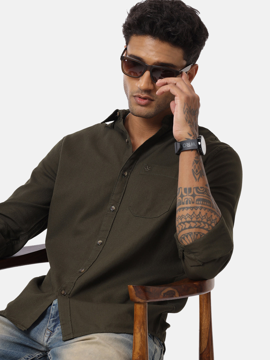 Premium Olive Casual Shirt