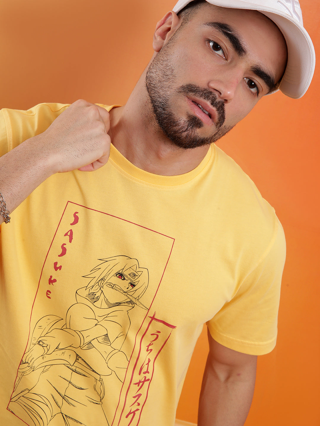 Sasuke Uchiha Yellow Naruto T-Shirt