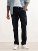 Solid Straight Fit Denim Jeans | Dark Blue