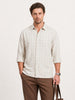 Comfort Fit Checkered Full Sleeve Shirt | White