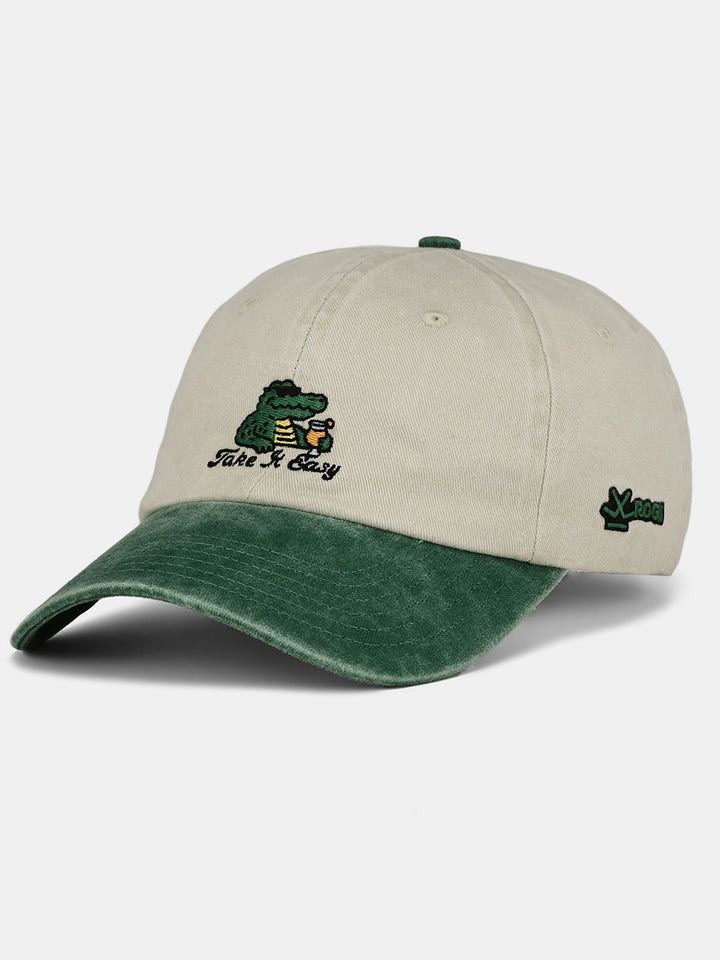 Embroidered Graphic Cap | Cream