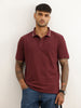 Classic Slim Fit Tipping Collar Polo T-Shirt | Wine