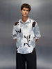Men's Casual Comfort Fit Floral Printed Shirt  |  Grey