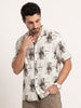 Comfort Fit AOP Half Sleeve Shirt | Off White
