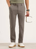 Slim Fit Solid Trouser | Green