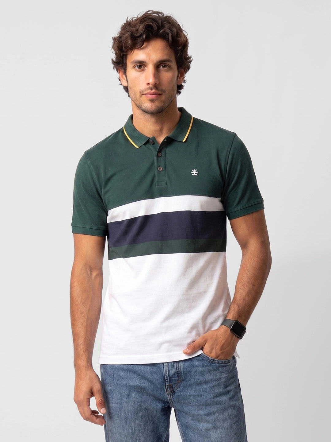 Regular Fit Cut & Sew Polo T-Shirt | Multicolor | WTTS4095F
