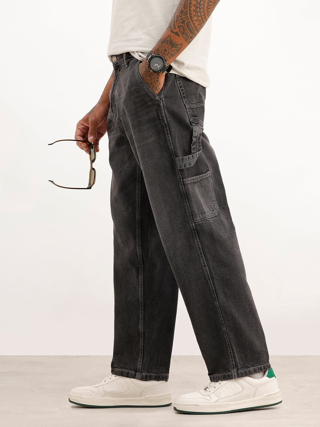 Loose Fit Carpenter Denim | Grey