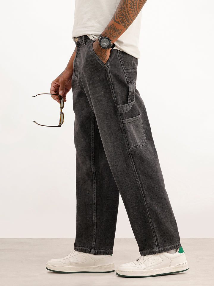 Loose Fit Carpenter Denim | Grey