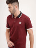 Tipping Collar Polo T-Shirt | Maroon