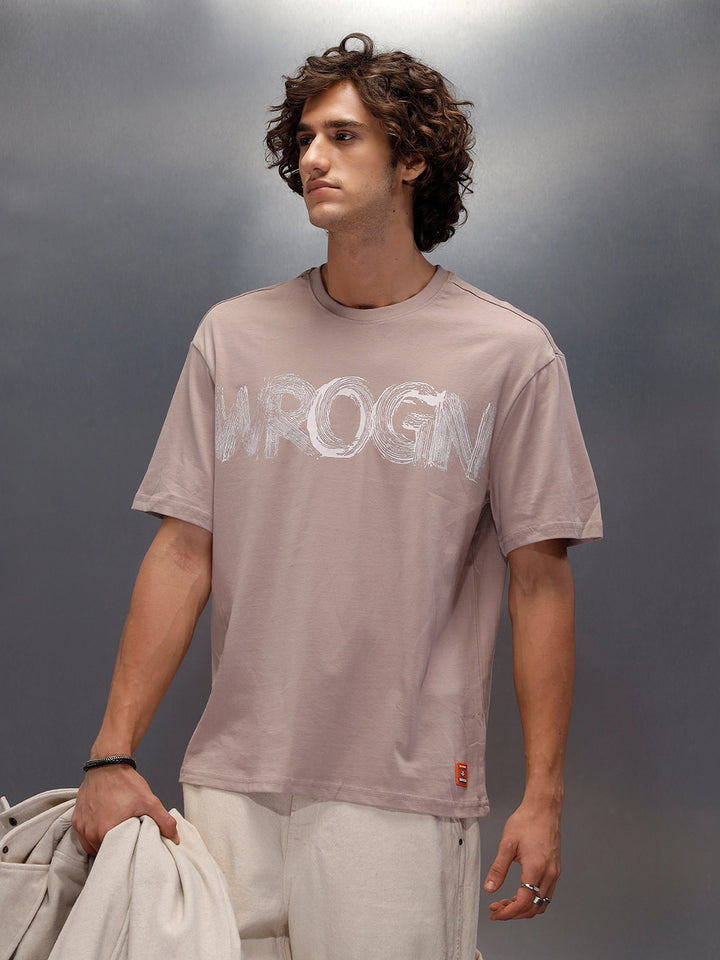 Crew Neck Oversized Fit Graphic Printed T-Shirt | Etherea