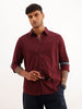 Regular Fit AOP Fill Sleeve Shirt | Maroon