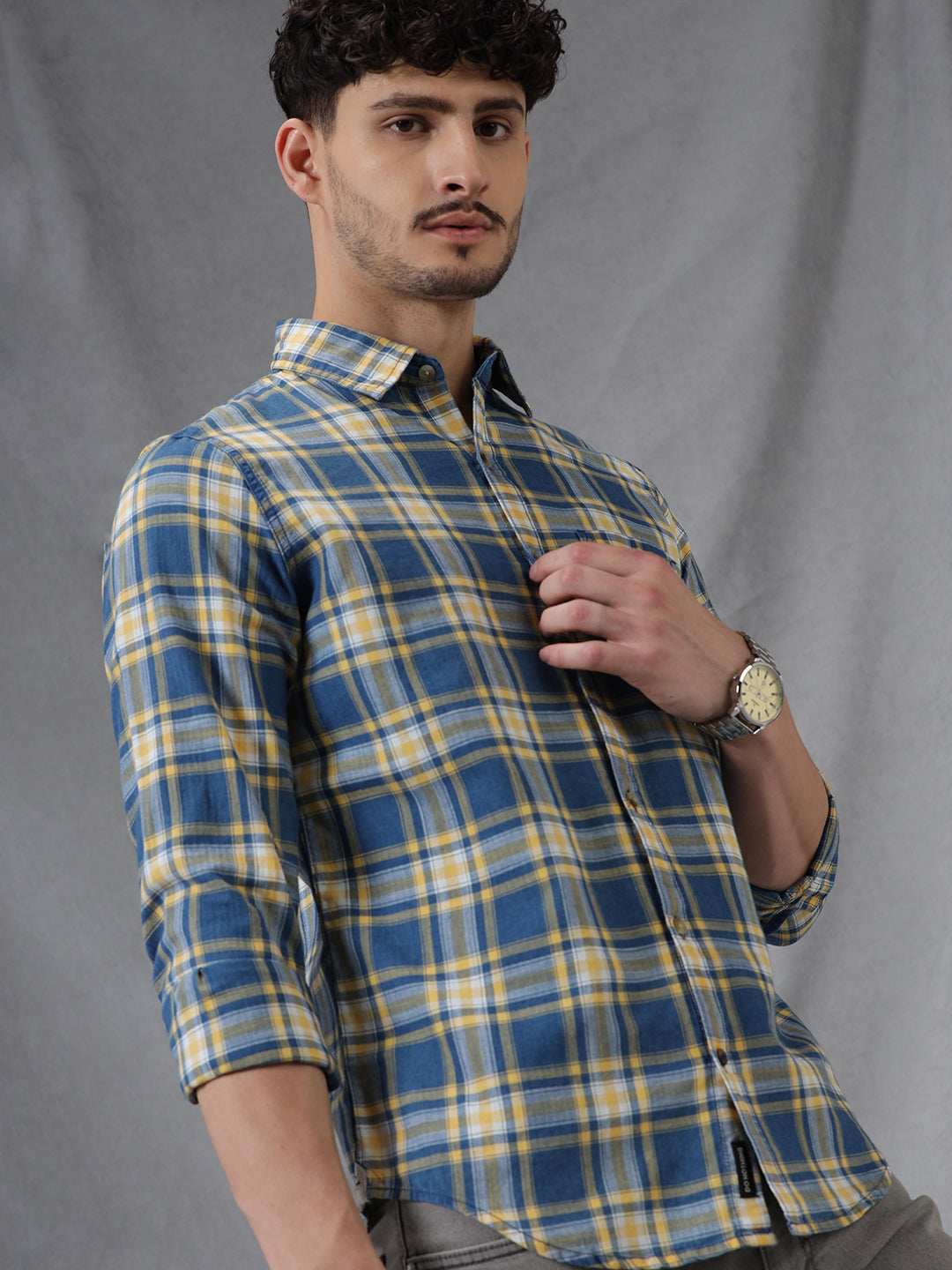 Tartan Yellow Checks Shirt