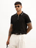 Slim Fit Tipping Collar Polo T-Shirt | Black | WPT02HSSL1238S