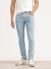 Solid Slim Fit Denim Jeans | Light Blue