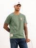 Slim Fit Placement Printed T-Shirt | Green