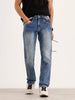 Relaxed Fit Faded Denim Jeans | Light Blue