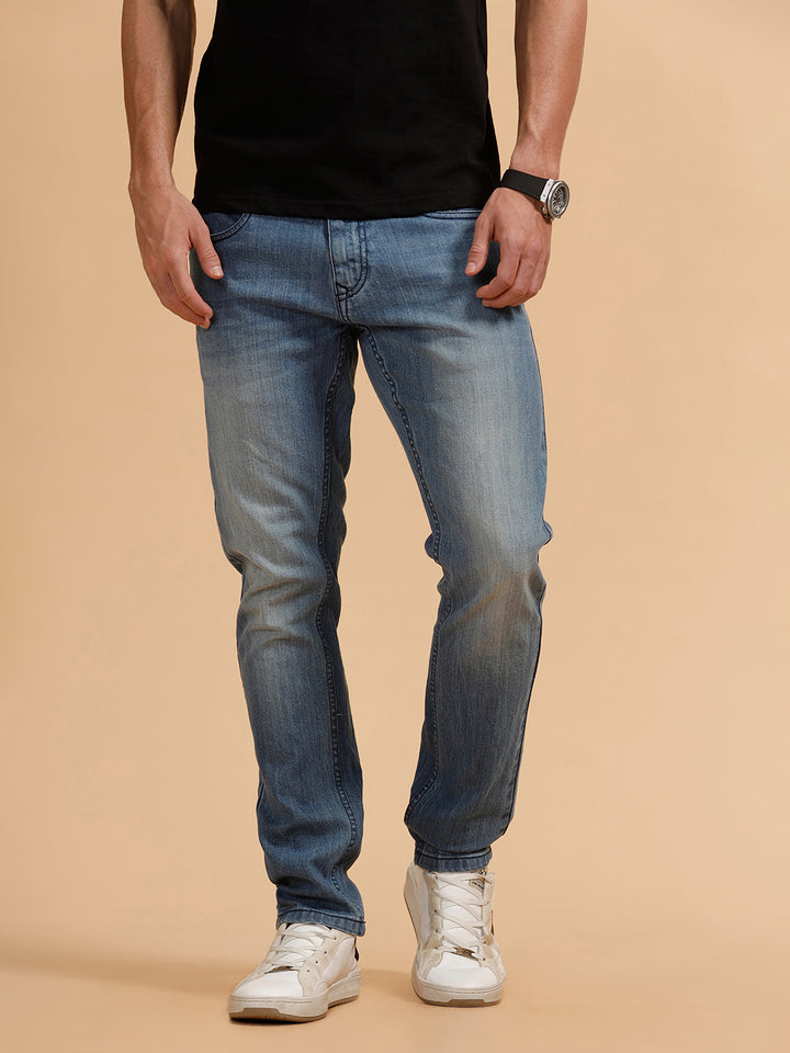 Heavy Fade Slim Fit Jeans | Blue