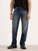 Anti Fit Distressed Denim Jeans | Blue